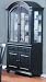 Kitchen & Housewares : Black Finish Buffet Hutch Glass Shelves