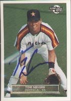 Tom Nevers, Osceola Astros - Astros Affiliate, 1992 Fleer Excel Autographed Card