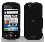 Motorola CLIQ MB200 Black Rubber Feel Hard Case Cover w/Belt Clip