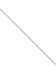 14k White Gold 9in 1.0mm Parisian Wheat Anklet Chain. Metal Wt- 1.35g