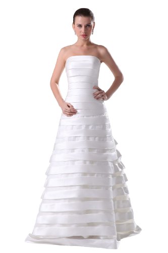 ティアド Ａライン 大きいサイズ フレアスカート風 マキシ丈 ロングドレス 白 背中にリボン付き エンガントなイブニングドレス ロング 結婚式 ウェディング 二次会 演奏会 披露宴 ステージドレス 4138