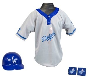 Los Angeles Dodgers Baseball Helmet and Jersey Set