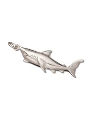 Genuine Raposa Elegance (TM) Great White Shark Charm Pendant (33 x 11 mm). 100% Satisfaction Guaranteed.