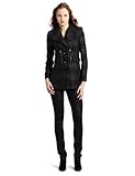 IMAGE OF Kensie Women's Herringbone Long Sleeve Coat, Black Mix, X-Large