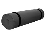 Denqbar Yogamatte / Gymnastikmatte 190 x 100 x 1,5 cm schwarz für Yoga, Pilates und Aerobic