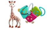 Sophie the Giraffe and Chan Pie Gnon Rattle Keys with Bonus Dainty Baby Reusable Bagwith Bonus Dainty Baby Reusable Bag