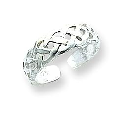 Sterling Silver Celtic Weave Toe Ring
