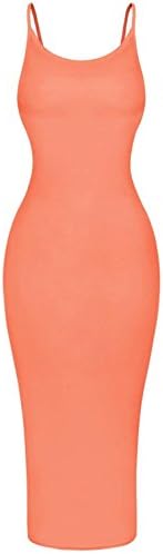 Tight package hip long section of the harness dresses (M, orange)