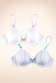 2 Pack - Angel Cotton Rich Assorted Underwired Bras