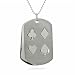 Eve's Addiction Stainless Steel Stencil Poker Dog Tag Pendant