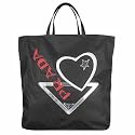 Prada Logoed Black Nylon Large Tote Bag