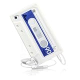 AIO White Retro Cassette Tape Silicone Case For iPod Touch 4 + Screen Protector