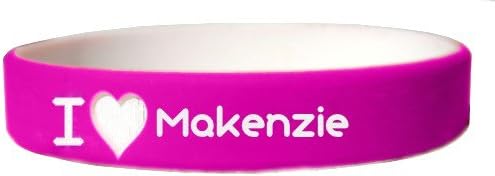 I heart Makenzie customized wristband (first name, last name, nickname)