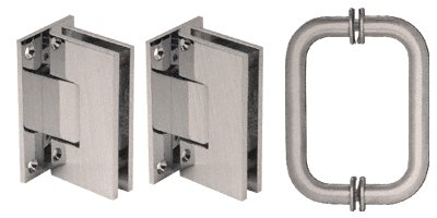 Buy CRL Brushed Nickel Vienna Shower Pull and Hinge Set (CRL Showers, Plumbing, Bathtubs Showers & Saunas, Showers, Shower Doors)
