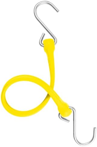 The Perfect Bungee 13-Inch Easy Stretch Strap with Stainless Steel S-Hooks, Yellow
