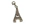 Monili sterling silver Eiffel Tower charm with black CZ stones