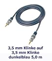 Klinke 3,5mm stereo / Klinke 3,5mm stereo HQ 5,0m dunkelblau