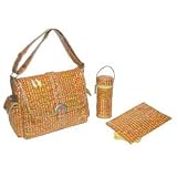 Laminated Buckle Bag - Stripe Illusion Orange