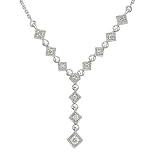 14K White Gold Bezel Set Round Diamond Necklace (0.20 ctw, G-H, SI1)
