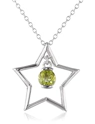 Sterling Silver Star Pendant Necklace, 18"