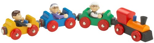 Childrens Toyshop  Toys : Eichhorn Wooden Passenger train with 3 figures