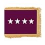 Army Medical General Flag with Pole Hem and Fringe