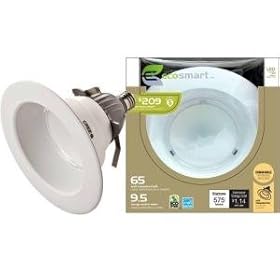 Ecosmart Powered By Cree LED 6 Inch Bulb Recessed Light 9.5w/10.5w 2700k Dimmable Ecosmart Powered By Cree LED 6 Inch Bulb Recessed Light 9.5w/10.5w 2700k Dimmable