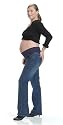 The Under the Belly Blue Stretch Denim Bootcut Jean