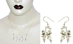 Earring and Necklace Sets Sterling Silver Jewelry (snklcs109)