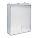 Genuine Joe GJO02198 Stainless Steel C Fold/Multifold Hand Towel Dispenser, 15-1/2" Length x 4" Width x 11.3" Height, Silver