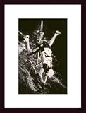 Bike Crash, Off-Road by Bill Greene 11.00X14.00 Framed with Black Wood Frame
