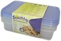 3 PK 24 OZ MULTI PURPOSE CONTAINER WITH LIDS DISPOSABLE, MICROWAVE, FREEZER AND DISHWASHER SAFE STARWARE