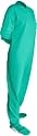 Big Feet Pajama Co. Turquoise (305) Jersey Knit Adult Footed Pajamas with Drop Seat