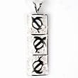 STERLING SILVER PENDANT - 34mm Turtles