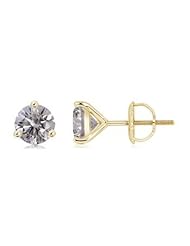 1.8 ct Solitaire Diamond Stud Earrings in Yellow Gold