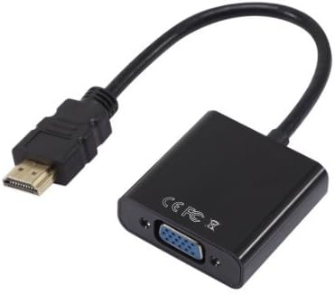 Rileysun Gold-Plated HDMI Male to VGA Female Adapter Convertor Cable with Audio for PC Laptop NoteBook HD DVD(Black)