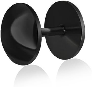 Urban Male 8mm Black Stainless Steel Fake Ear Expander Plug