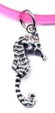 10 Pink Sea Horse Ankle Bracelet Sterling Silver Jewelry