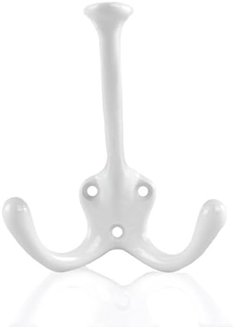 Molla MO78007 Molla Coat and Hat Hook, Pearl White, Wall Mounted, 5-Piece, Pearl White