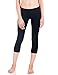 Juniors Cotton Spandex Fold Over Capri Leggings