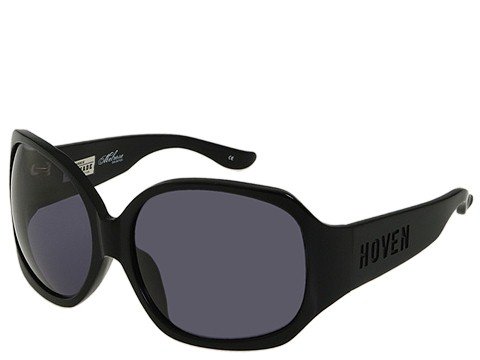Click here to buy HOVEN FRANKIE 38-0101 BLACK GLOSS HANDMADE ACETATE FRAME GREY LENS PLASTIC SUNGLASSES..