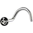 Surgical Steel Black and White MALE and FEMALE Logo Nose Ring
