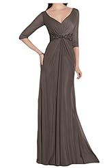 V-neck 2015 Chiffon Mother-of-the-Bride Dress 