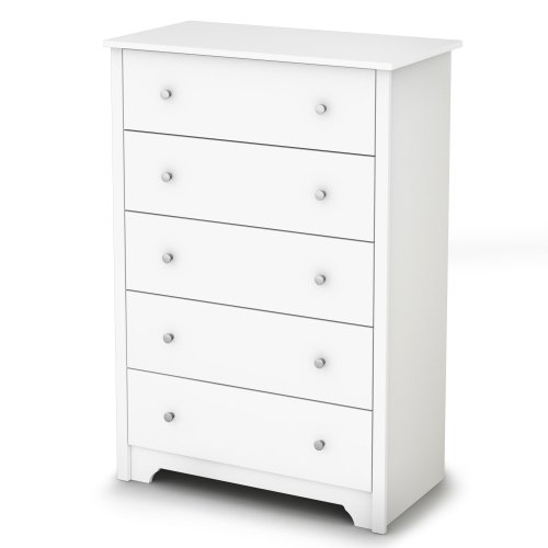 South Shore Vito Collection 5-Drawer Chest, Pure White