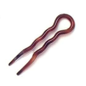 Caravan Large Crink Hair Pin Shell (Pack of 2) 3-1/2"