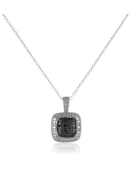 Sterling Silver and Diamond Pendant Necklace (0.25cttw), 18"