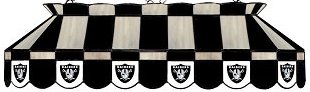 NFL Oakland Raiders 40 Inch Glass Pool Table Lamp