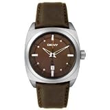 DKNY Men's NY1410 Stainless Steel and Brown Leather Watch