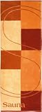 Saunatuch SINA Egeria 75x200 cm, Farbe: orange - beige- rost, Material: 550g/m², 100 % ägäische Baumwolle