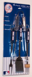 New York Yankees MLB 4 piece BBQ utensil set